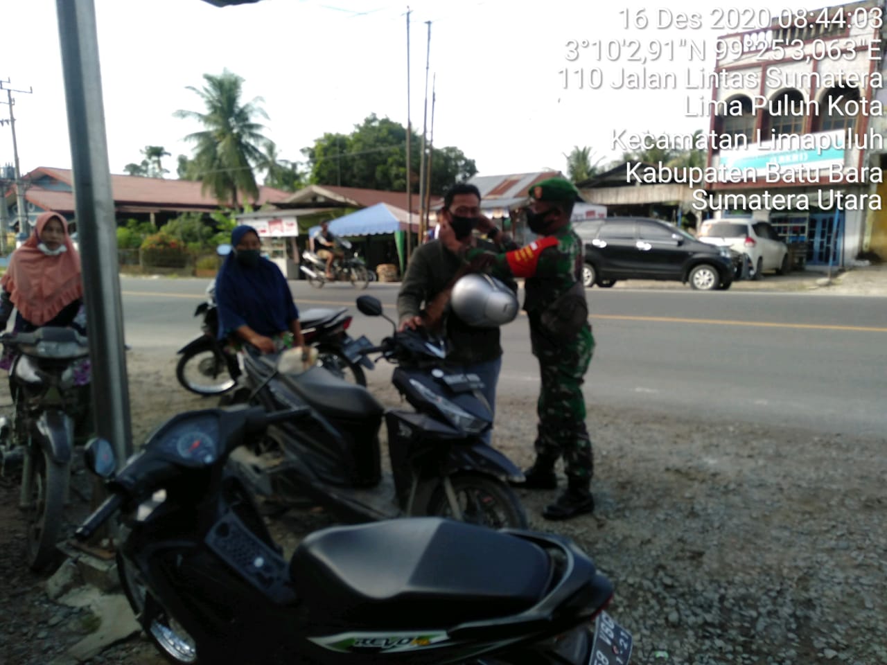 Patroli Disiplin Mandiri Covid-19 Dilaksanakan Personel Jajaran Kodim 0208/Asahan Diwilayah Binaan