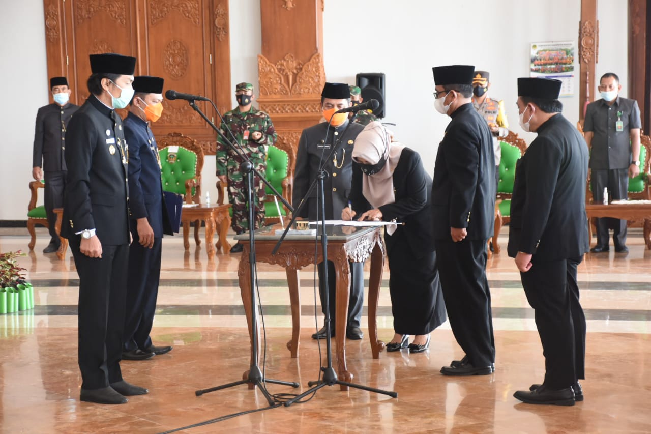 Dandim Madiun Hadiri Pelantikan dan Pengambilan Sumpah Jabatan Pimpinan Tinggi Pratama di Kabupaten Madiun