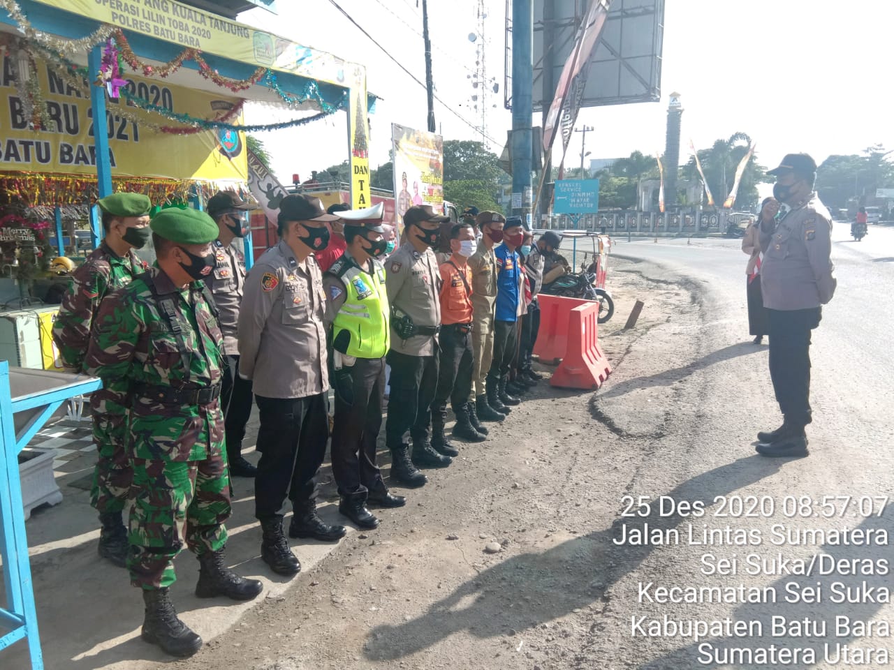 Personel Gabungan Jajaran Kodim 0208/Asahan Laksanakan Pengamanan Nataru Di Wilayah Binaan