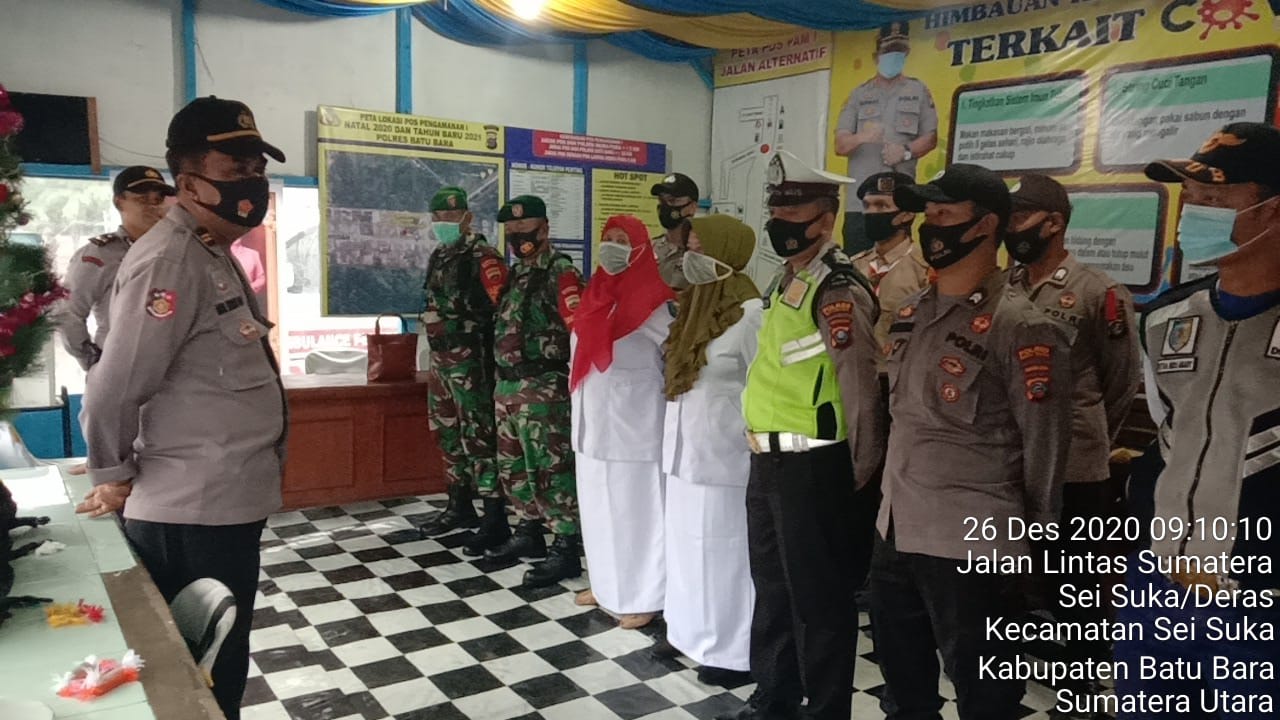 Personel Jajaran Kodim 0208/Asahan Laksanakan Pam Natal dan Tahun Baru 2021