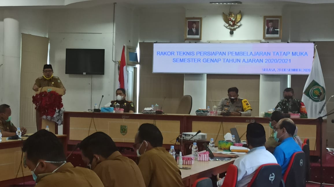 Rakor Forkopimda Balangan Tentang Rencana Pembelajaran Tatap Muka