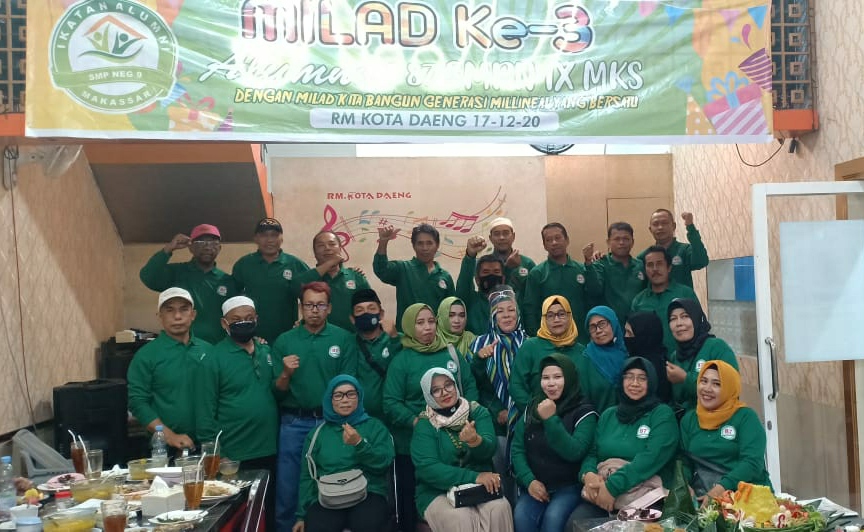 Kebersamaan Milad Ke-3 Alumni 87, SMP Negeri 9 Makassar