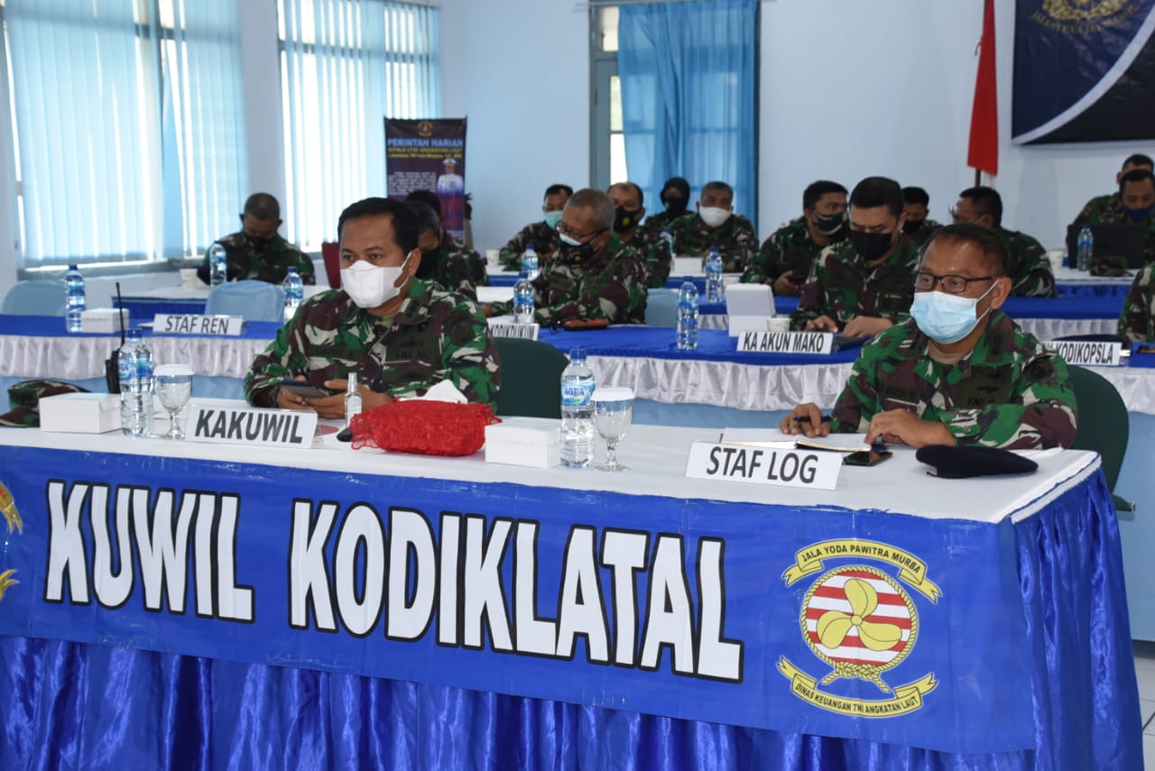 Kakuwil dan Prajurit Kodiklatal Laksanakan Rekonsialiasi Internal Tingkat Satker TNI AL Semester II TA 2020 Secara Virtual