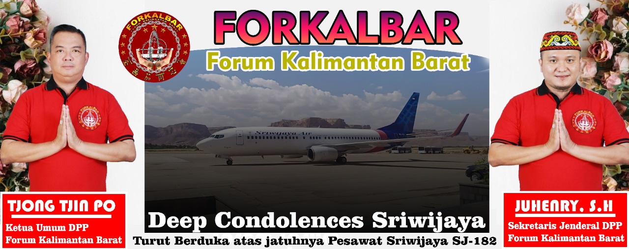 Forkalbar Ucapkan Duka Cita Atas Musibah Jatuhnya Pesawat Sriwijaya Air SJ-182