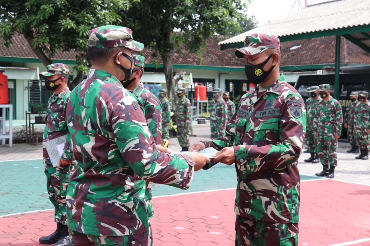 Kodim Ngawi Gelar Upacara Pelepasan Anggota Pindah Satuan