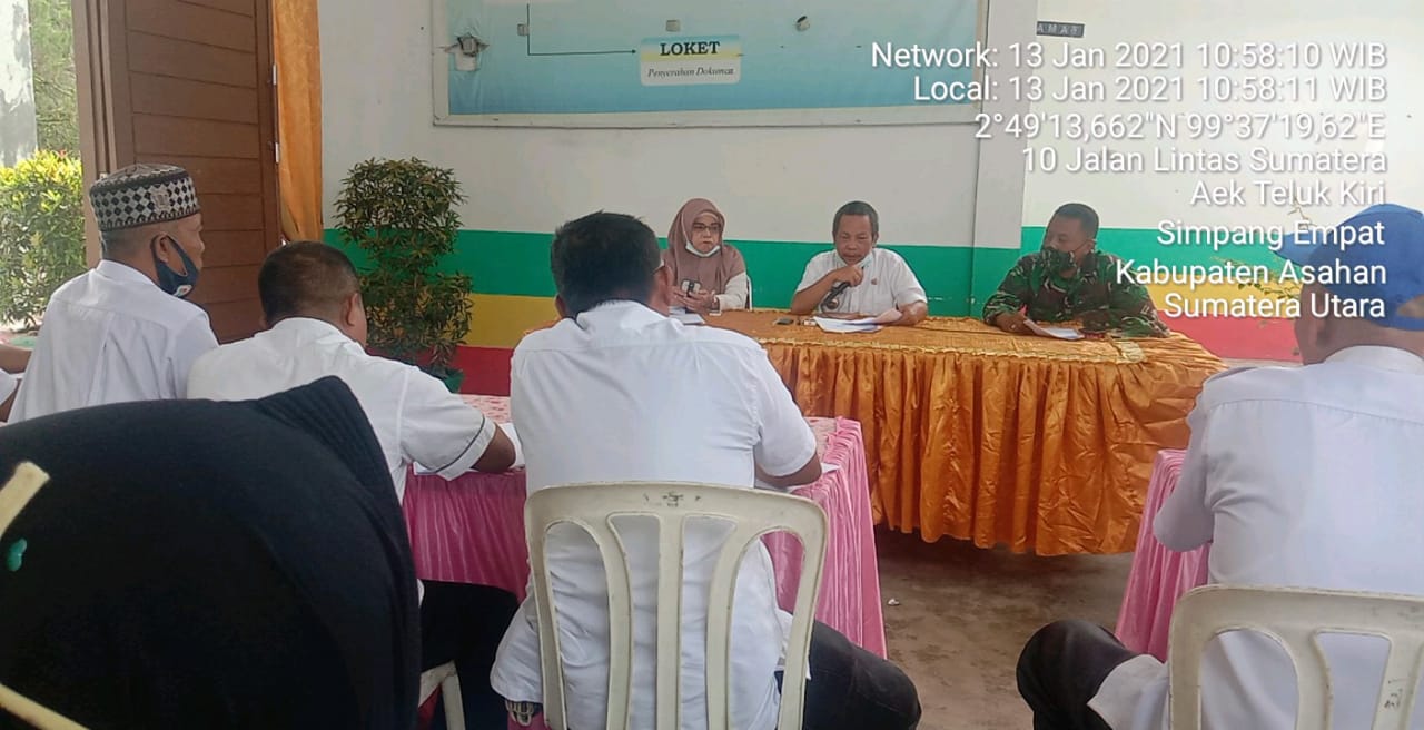 Rapat Koordinasi Musrembang Dan MTQ Desa Turut Serta Dihadiri Personel Jajaran Kodim 0208/Asahan