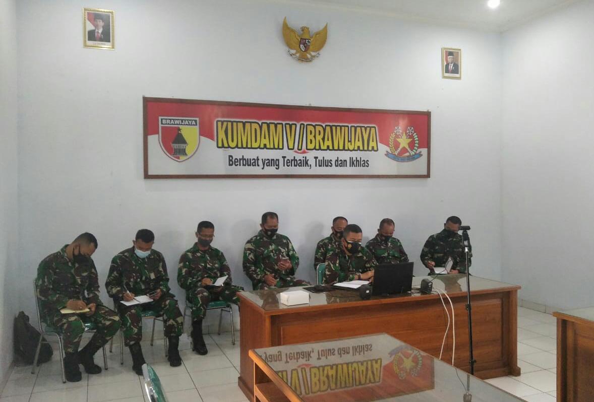 Kakumdam V/BRW Ikuti Vidcon dengan Dirkum-AD dan Seluruh Satuan Hukum Angkatan Darat Seluruh Indonesia