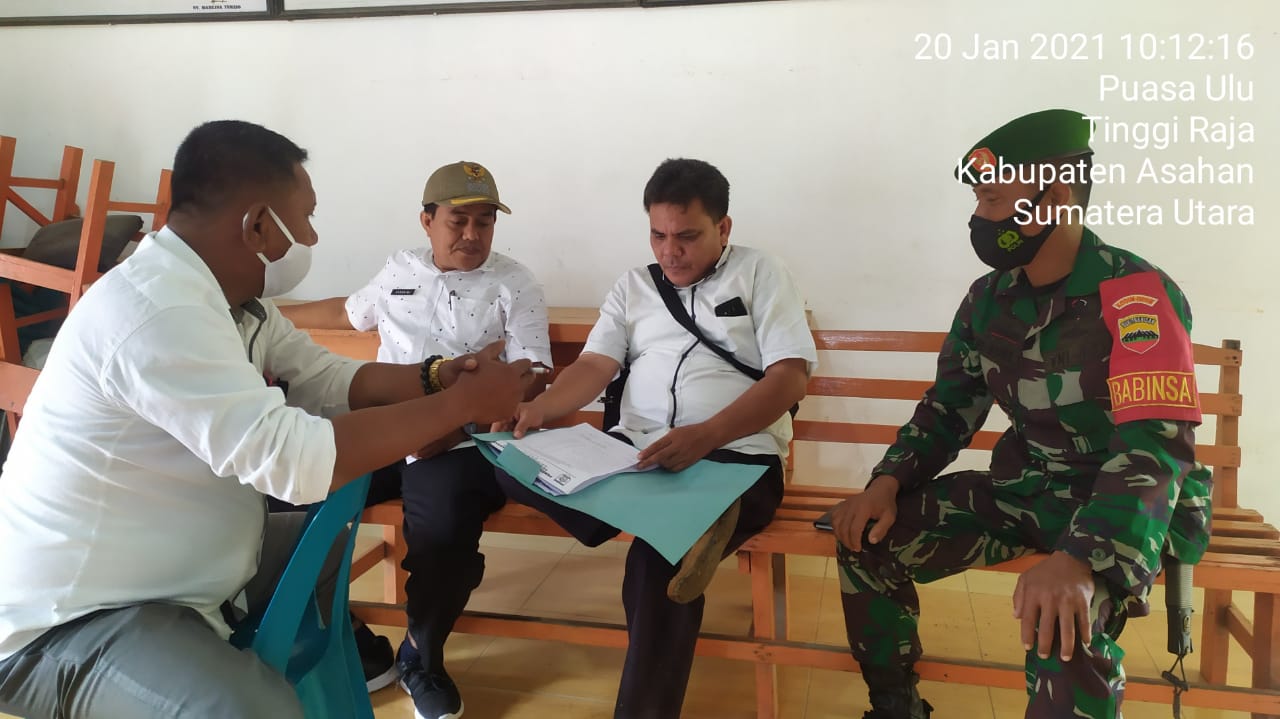 Komunikasi Sosial Personel Jajaran Kodim 0208/Asahan Bersama Dengan Perangkat Desa Himbau Patuhi Protokol Kesehatan