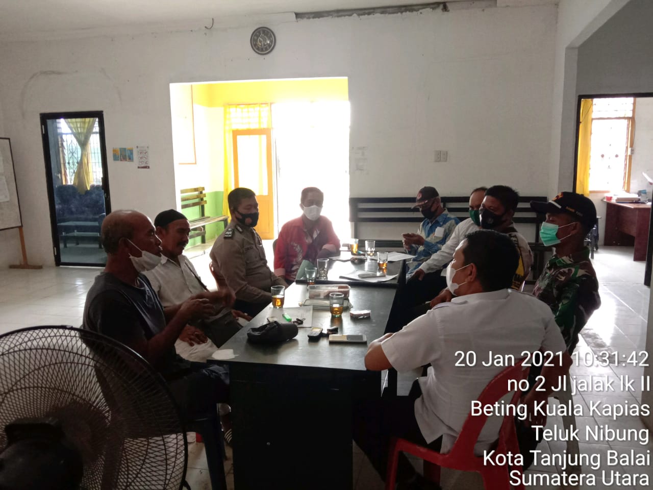 Rapat Koordinasi Tentang Sosialisasi Vaksin Covid-19, Personel Jajaran Kodim 0208/Asahan Hadiri Bersama Dengan Perangkat Desa Dan Bhabinkamtibmas