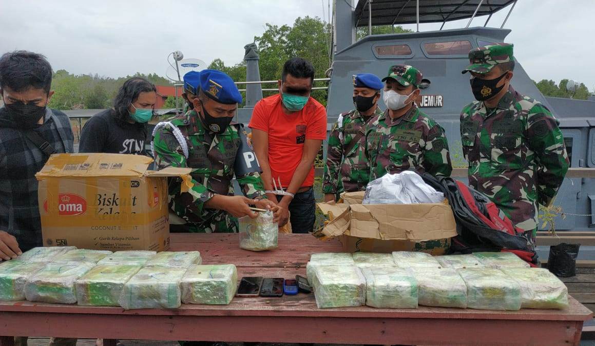 Lanal Dumai Gagalkan Penyelundupan 20 Kg Sabu