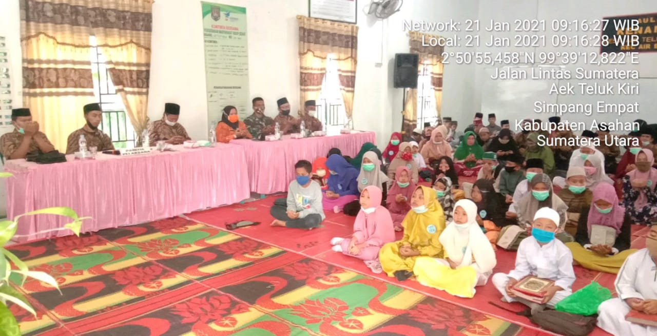 Personel Jajaran Kodim 0208/Asahan Menghadiri Pembukaan Festival Nasyid dan MTQ Tingkat Dusun