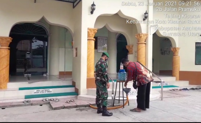 Demi Menyelamatkan Warga Dari Ganasnya Covid-19, Personel Jajaran Kodim 0208/Asahan Laksanakan Penegakan Disiplin Protkes