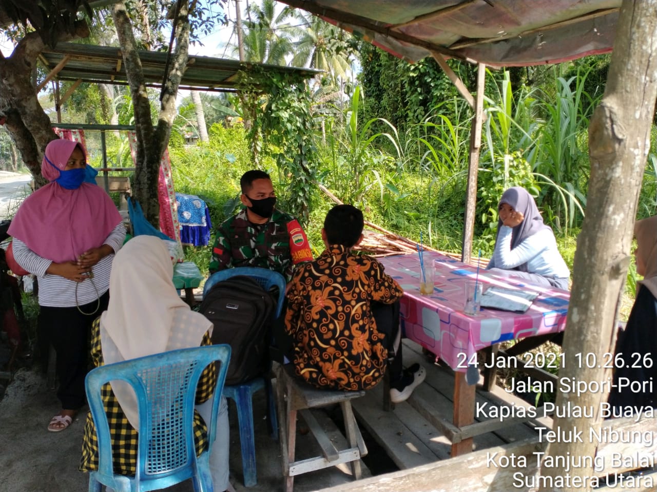 Dengan Cara Edukasi Covid-19, Personel Jajaran Kodim 0208/Asahan Laksanakan Komsos Bersama Warga Binaan