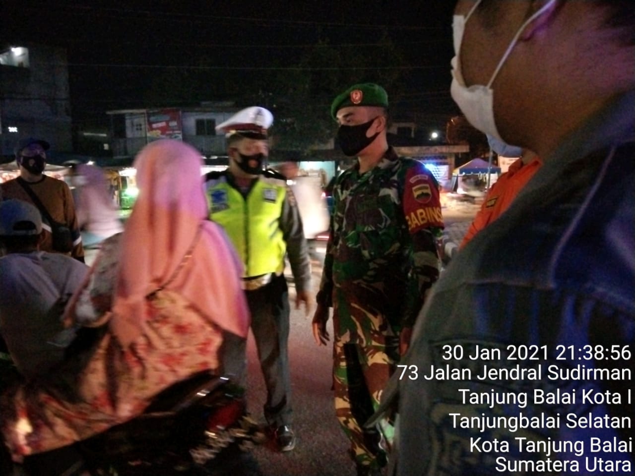 Intensif Operasi Yustisi, Personel Jajran Kodim 0208/Asahan Laksanakan Bersama Dengan Instansi Terkait