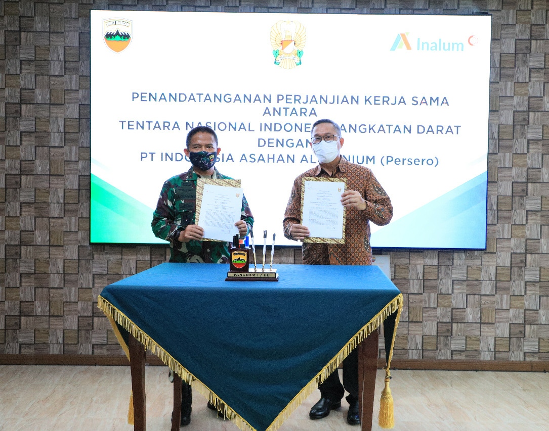 Kodam I/BB Tandatangani Naskah Perjanjian Kerjasama (PKS) Dengan PT. Inalum (Persero)