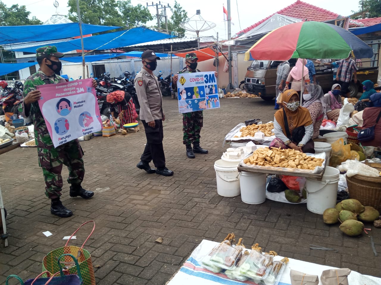 Kodim 0802/Ponorogo Gelar Operasi Pendisiplinan Protokol Kesehatan Secara Serentak di Seluruh Wilayah