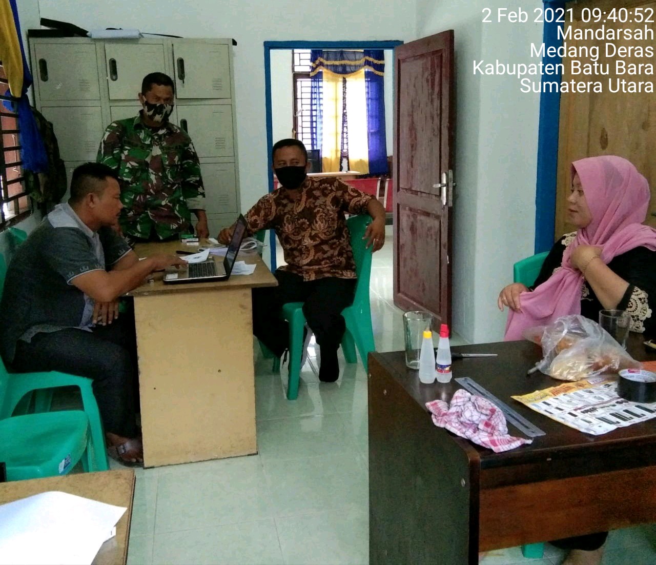 Perbaharui Data Wilayah, Personel Jajaran Kodim 0208/Asahan Laksanakan Puldata Ter di Kantor Desa