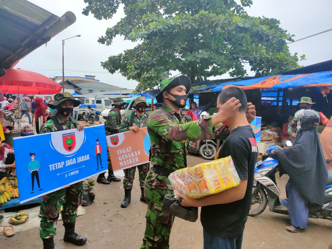 Cegah Penyebaran Covid-19, Prajurit Kodim Kendari Lakukan Hal Ini