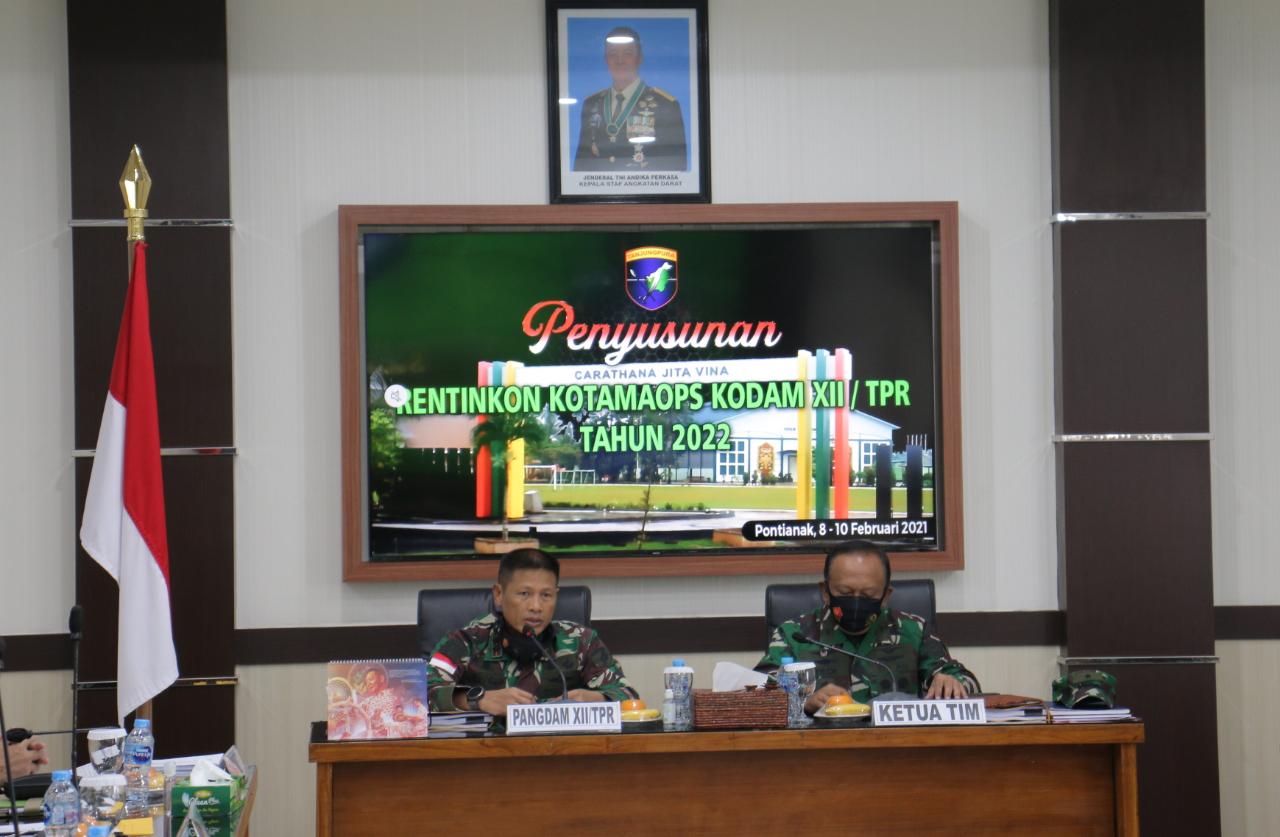 Pembukaan Kegiatan Asistensi Penyusunan Rentinkon Kotamaops Kodam XII/Tpr