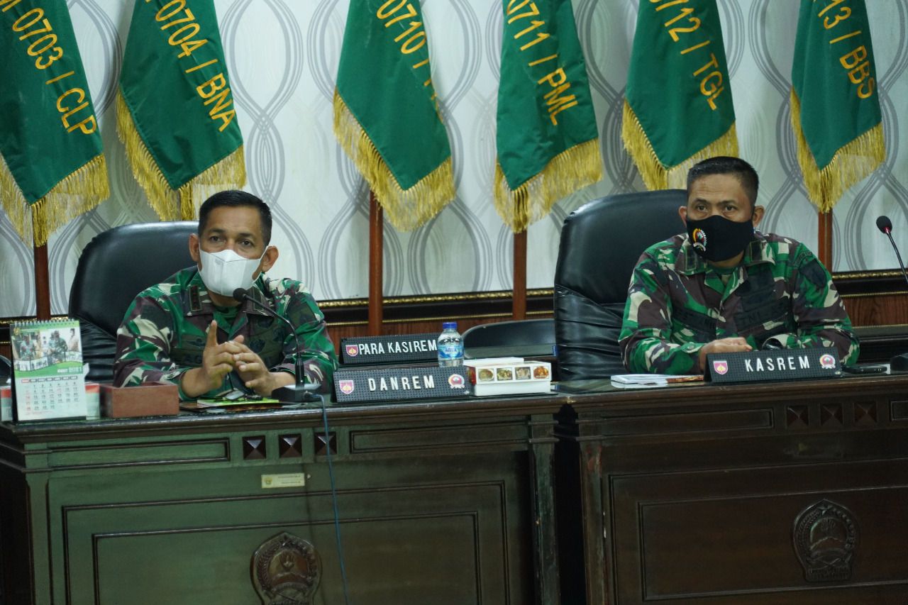 Danrem 071/Wijayakusuma Pimpin Sidang Pankar Jabatan Perwira