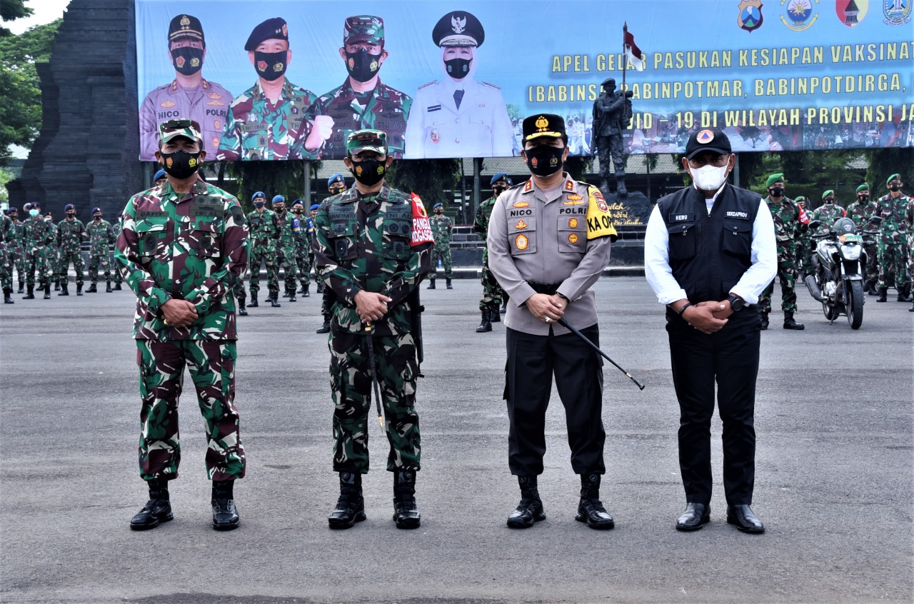 Kepala Staf Koarmada II Ikuti Apel Gelar Pasukan Kesiapan Vaksinator dan Tracer Covid-19 di Wilayah Jatim