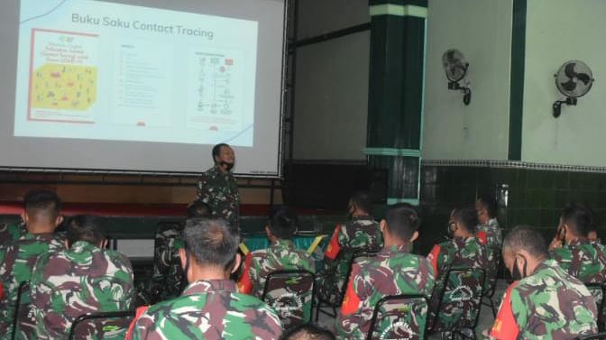 Kodim Madiun Berikan Pelatihan Terkait Training of Trainer (TOT) Tracing Covid-19 Kepada Babinsa