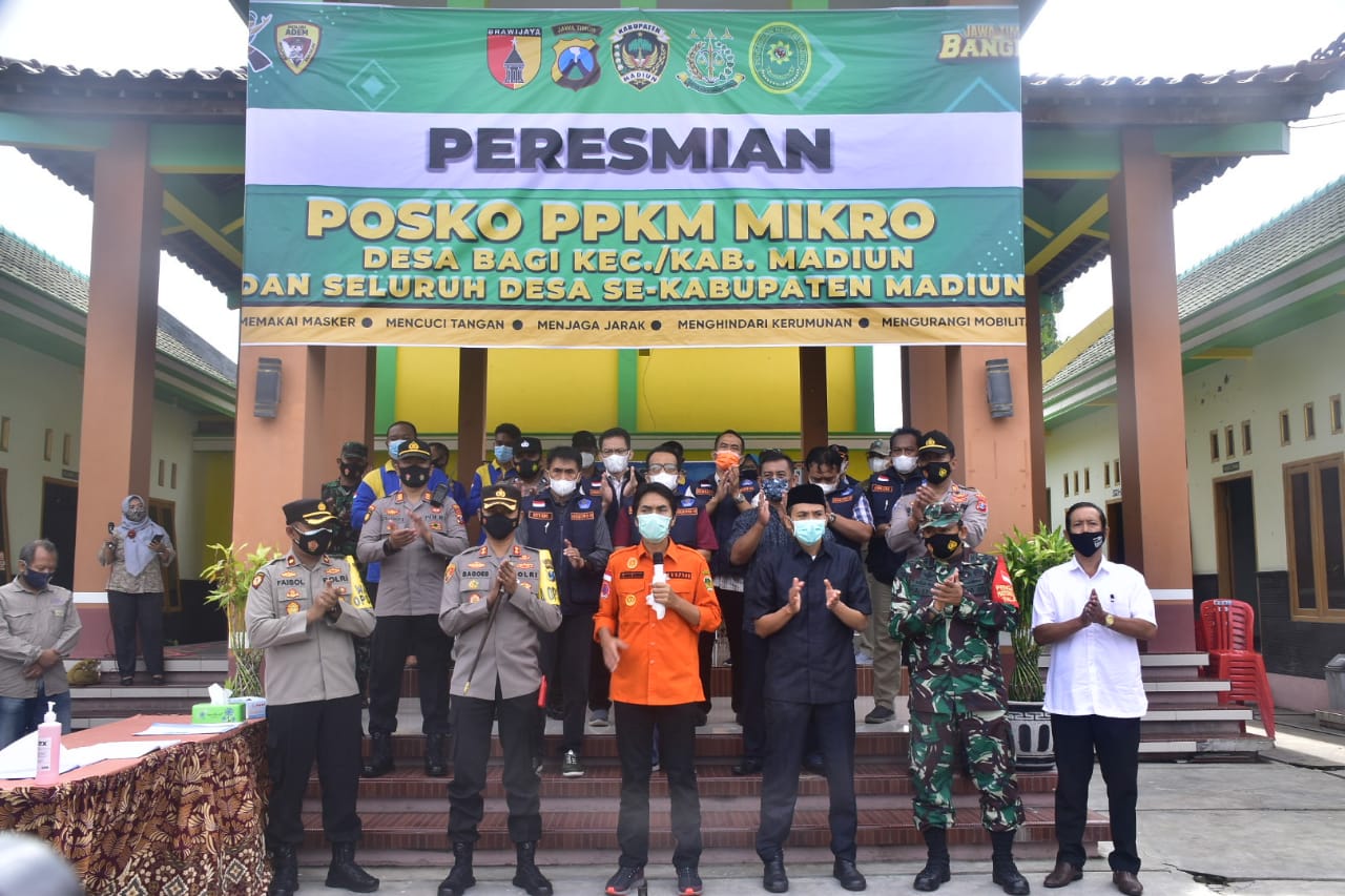 Forkopimda Madiun Resmikan Posko PPKM Skala Mikro