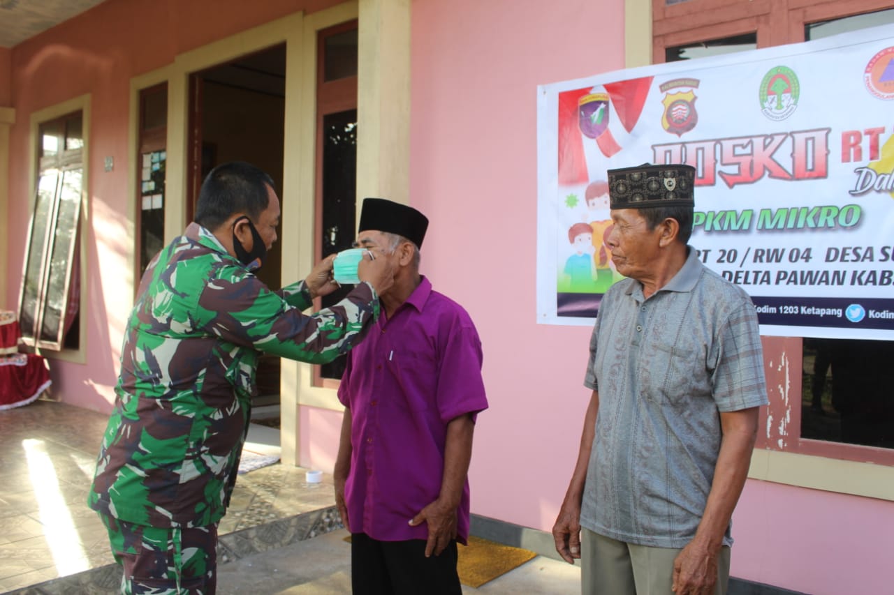 Kampanyekan PPKM, Upaya Koramil MHU Bersama Instansi Terkait Tekan Penyebaran Covid-19