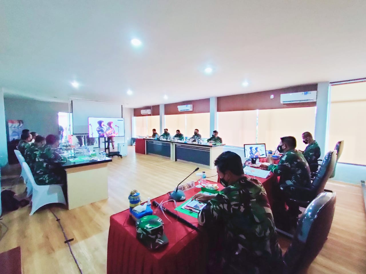 Dengan Daring Danlantamal IV Tanjungpinanh Ikut Rapim TNI 2021