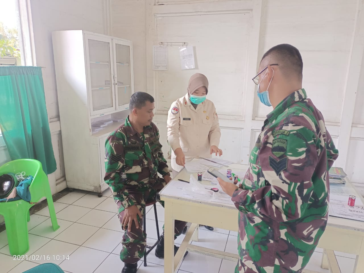 Kembali Dari Satgas Apter, Personil Kodim 0311/Pessel Jalani Rapid Test