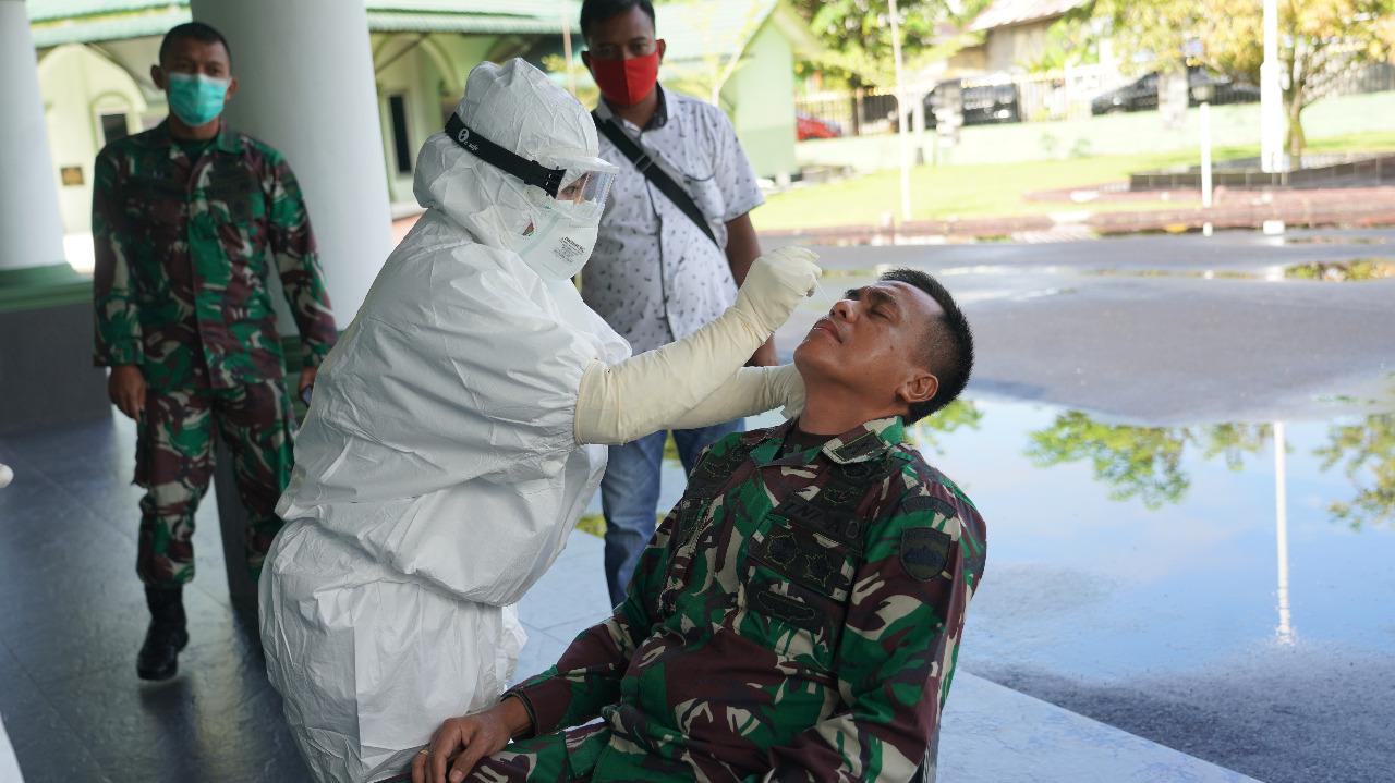 Danrem 023/KS Laksanakan Pengambilan Swab Covid-19