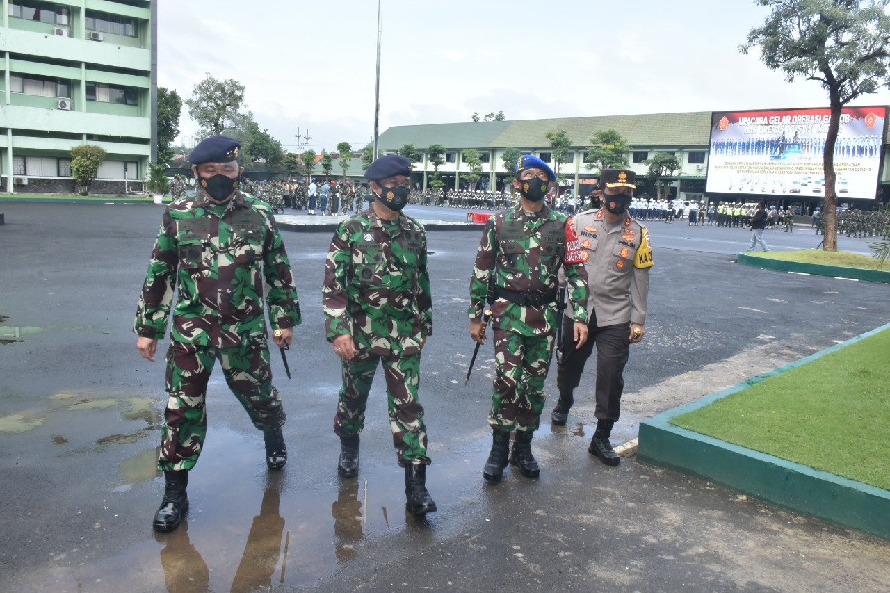 Pangkoarmada II Hadiri Upacara Pembukaan Gelar Operasi Gaktib dan Yustisi TA. 2021