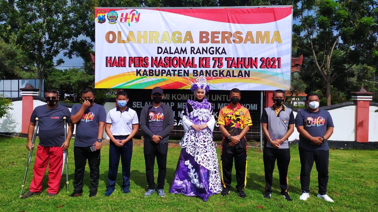 Danlanal Batuporon Hadiri HPN Tahun 2021 Kabupaten Bangkalan