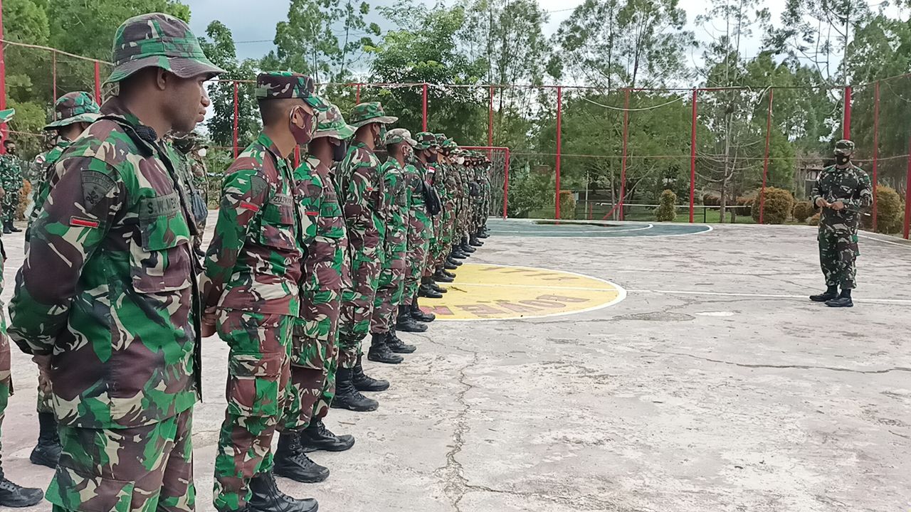 Dandim Boven Digoel Pimpin Apel Pemberangkatan Satgas TMMD ke-110 di Distrik Kawagit