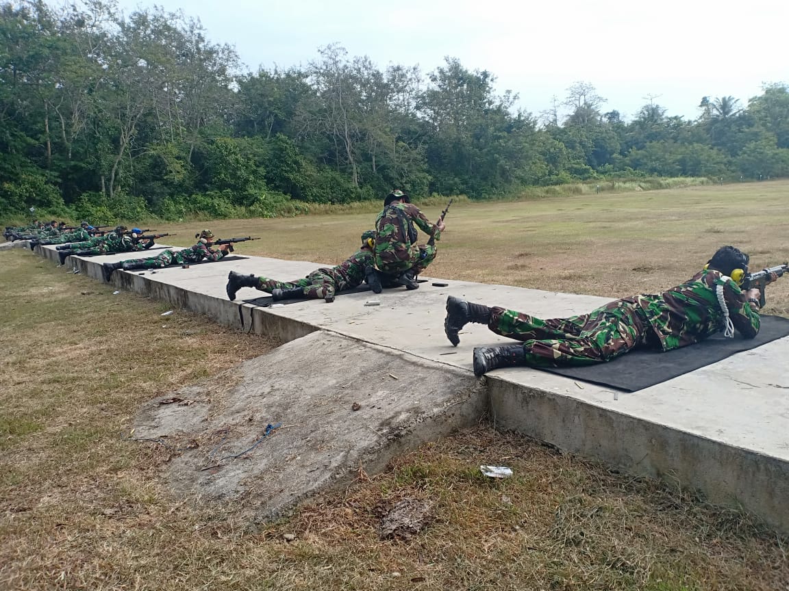 Prajurit Lanud Mus Tingkatkan Keterampilan, Ketepatan Sasaran Dalam Latihan Menembak