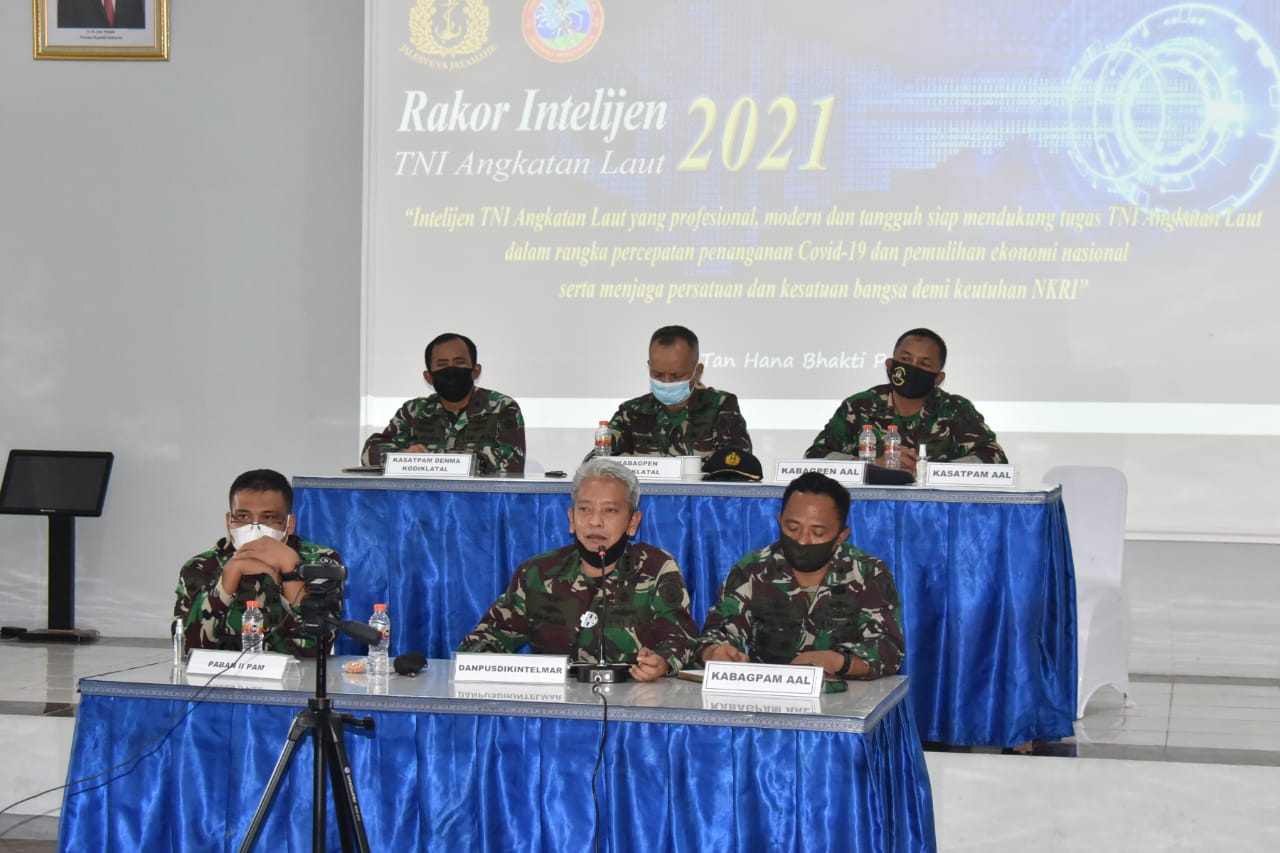 Perwira Kodiklatal Profesi Intel dan Penerangan Ikuti Rakor Intelijen TNI AL Tahun 2021