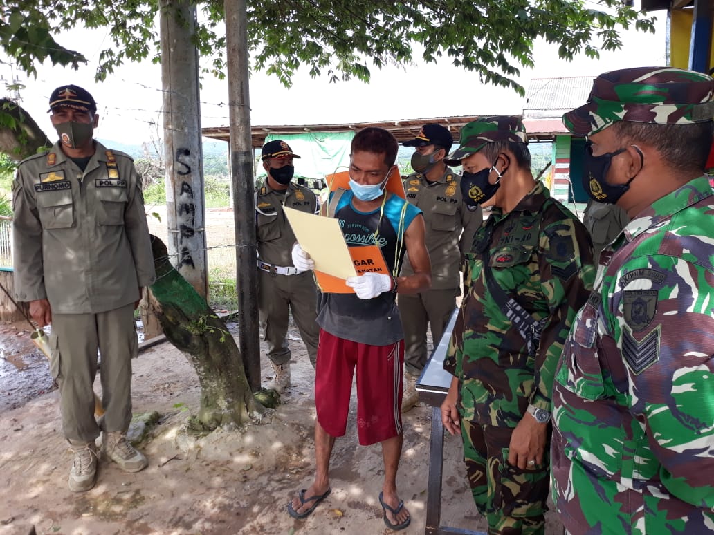 Kodim 0908/Bontang Melaksanakan Patroli dan Operasi Gabungan Penegakan Prokes