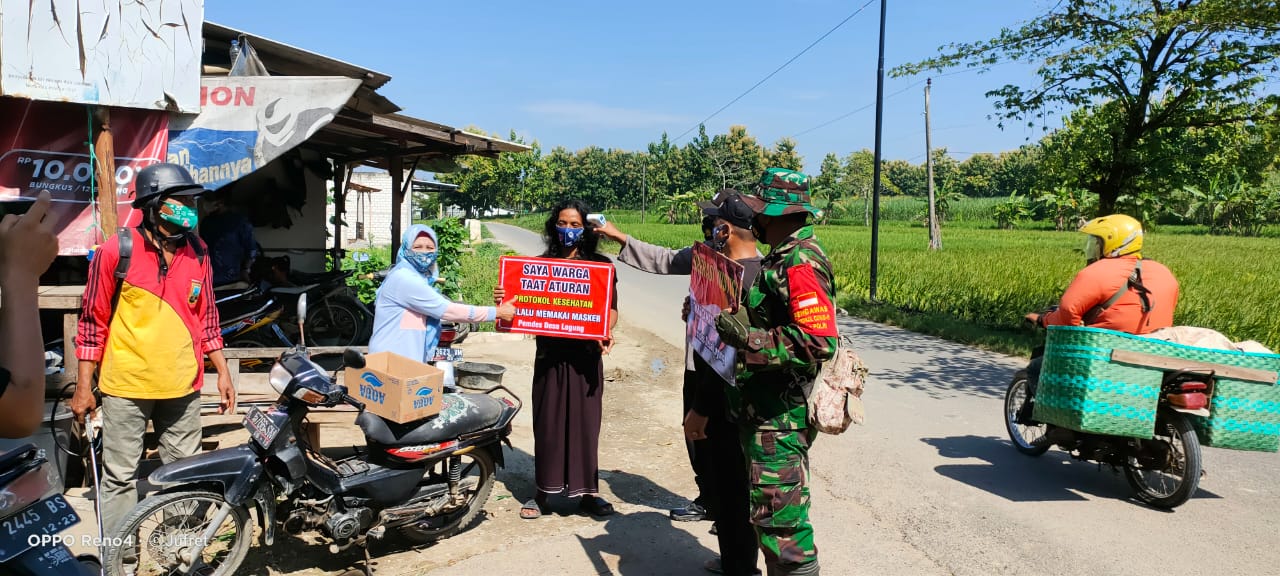 Cegah Penyebaran Covid-19, Babinsa Koramil 04/Sumber Laksanakan PPKM Mikro Di Desa Binaan