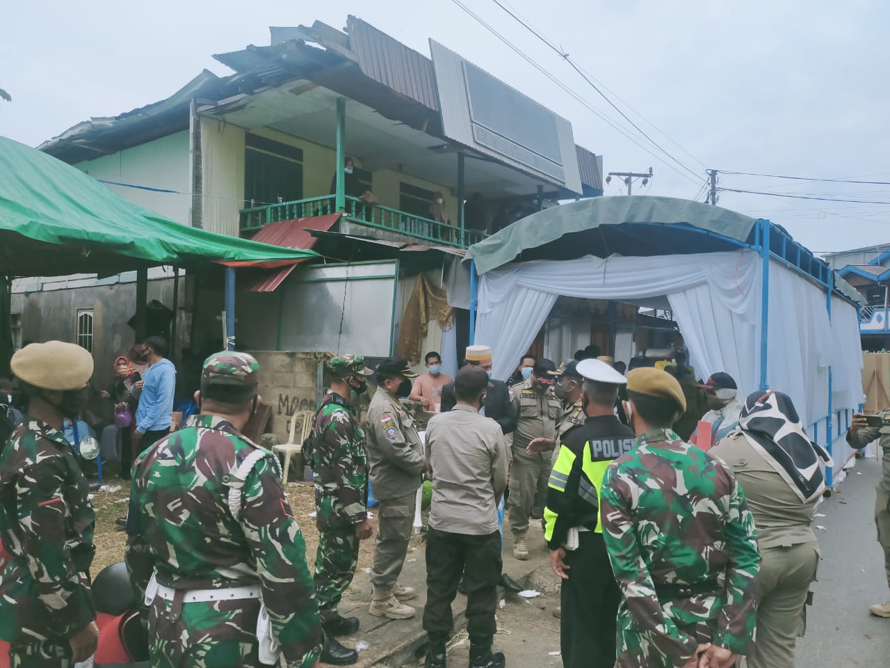 Kodim 0908/Bontang Bersama Instansi Terkait Gelar Patroli Operasi Yustisi Pencegahan Penyebaran Covid-19