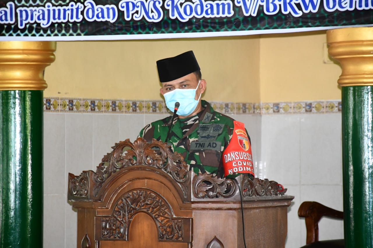 Kodim 0802/Ponorogo Peringati Isra Mi’raj Nabi Muhammad SAW 1442 H / 2021 M