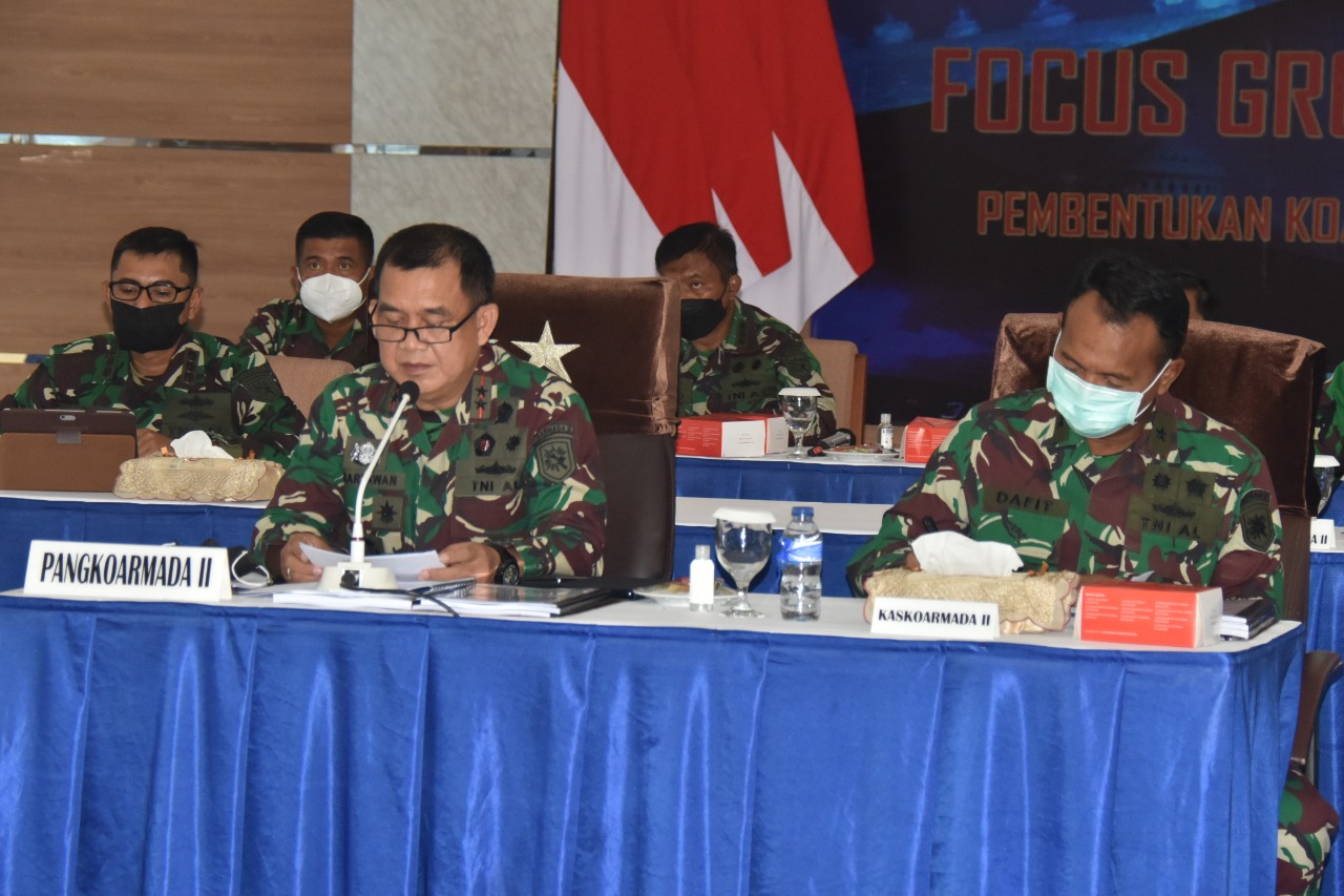 Pangkoarmada II Ikuti Focus Group Discussion (FGD) TNI AL Tentang Pembentukan Armada RI