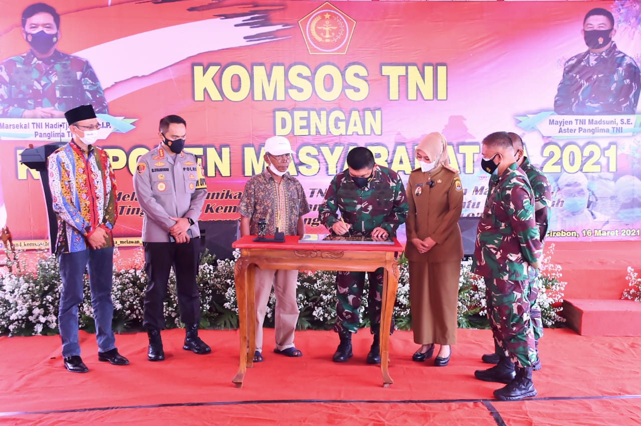 Dimasa Pandemi Covid-19 Desa Sedong Lor Diserbu Prajurit TNI