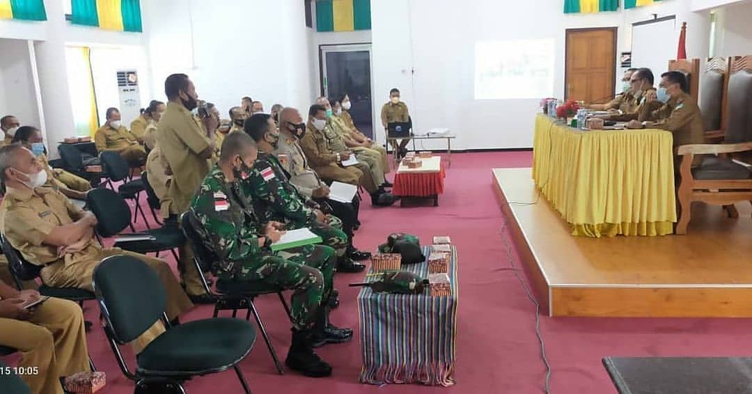 Satgas Yonarmed 6 Kostrad Hadiri Rapat Koordinasi Pemerintahan Kabupaten Timur Tengah Utara