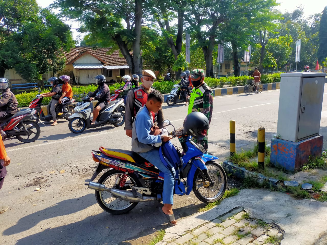 Kodim 0802/Ponorogo Cegah Covid-19 Dengan Operasi Disiplin Protokol Kesehatan