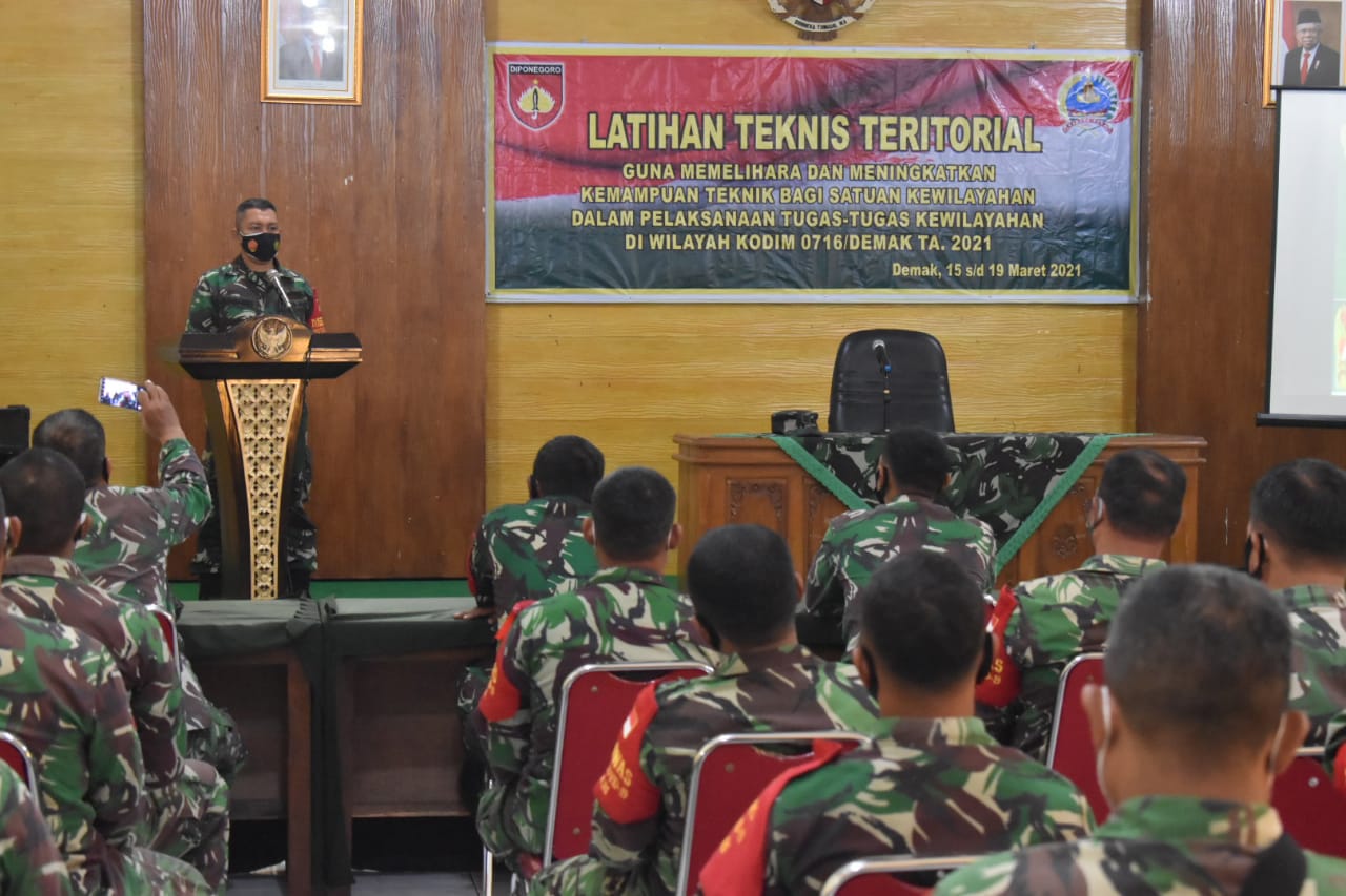 Guna Memantapkan Tugas Kewilayahan, Kodim 0716/Demak Gelar Latihan Teknis Teritorial