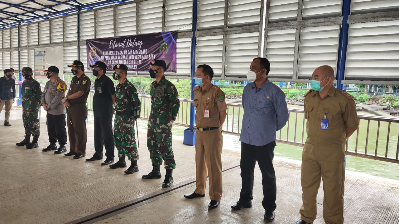 Dansatgas Yonarhanud 16 Kostrad Hadiri Acara Kunjungan Kerja Wakil Menteri ATR/BPN di Kabupaten Nunukan