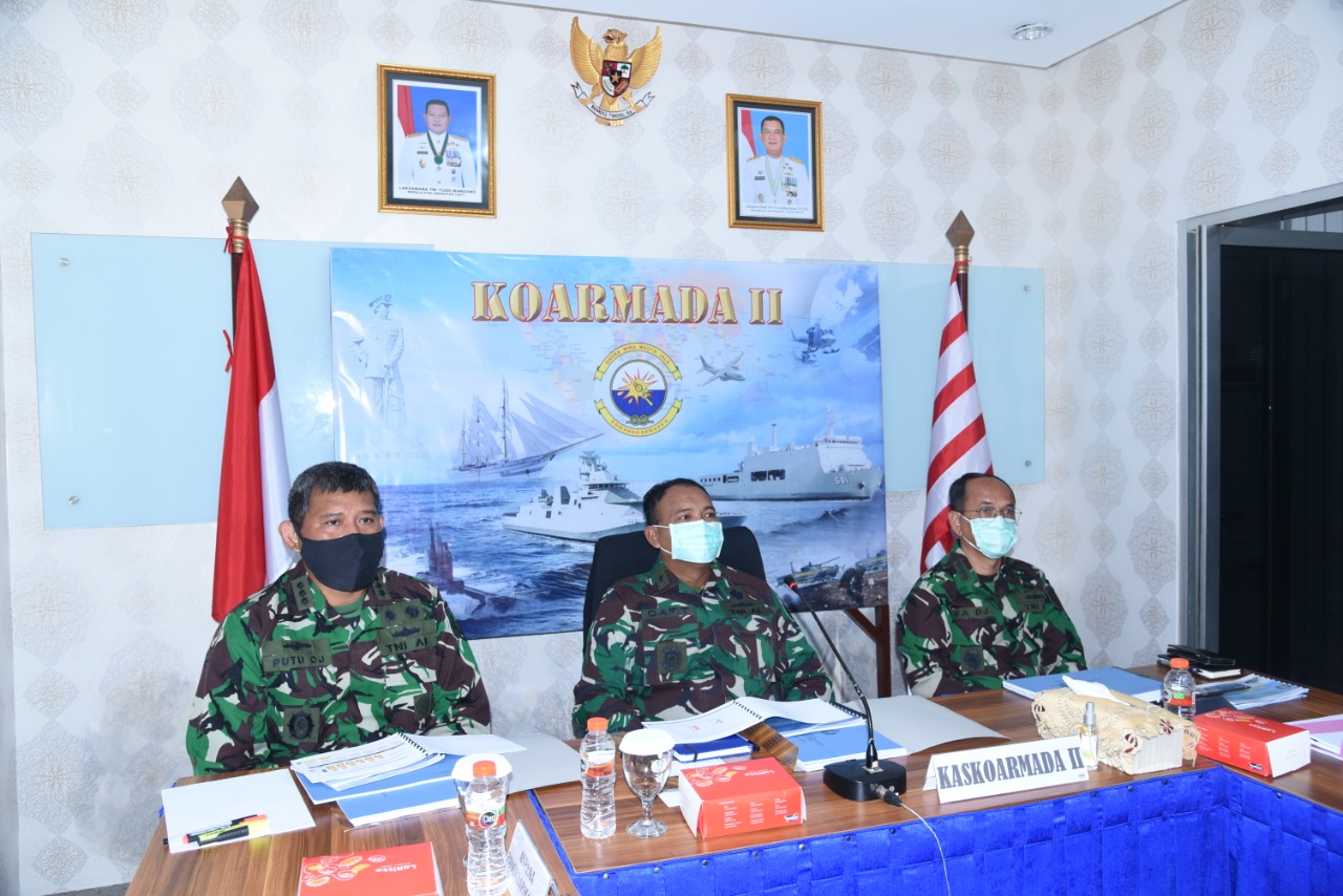 Kaskoarmada II Ikuti Rapat Penyelarasan RKA KL UO TNI AL Tahun 2022