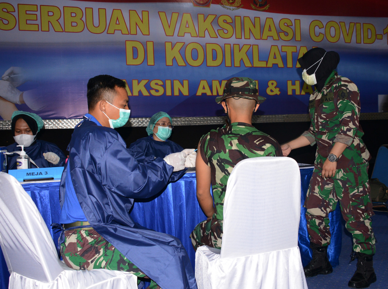 Ribuan Prajurit Kodiklatal Ikuti Serbuan Vaksin Covid 19