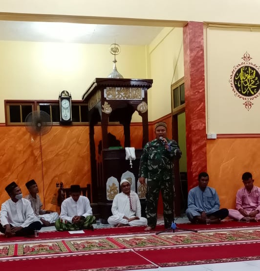 Satgas TMMD Tausiyah Dalam Rangka Peringatan Isra’ Mi’raj Nabi Muhammad SAW Tahun 1442 H / 2021 M