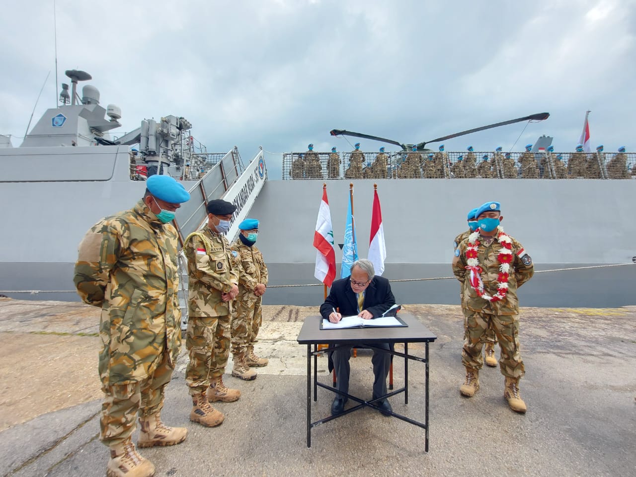 KRI Sultan Iskandar Muda -367 Tiba di Lebanon